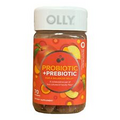 OLLY Probiotic + Prebiotic Gummy Digestive + Gut Health Peach 70 Count