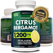 Citrus Bergamot Capsules 1500mg - 25:1 Extract, Organic Cholesterol Supplements