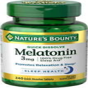 Nature’s Bounty Melatonin Supplement, 3mg, 240 Quick Dissolve Tablets