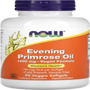 NOW Supplements, Evening Primrose Oil 1000 Mg, Cold Pressed, Hexane Free, Vegan