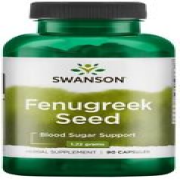 Swanson Fenugreek Seed Healthy Blood Sugar Metabolic Support 1220mg 90 Capsules