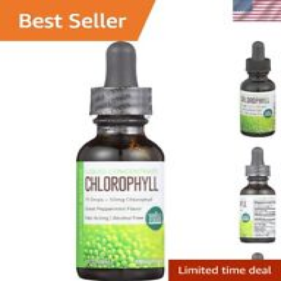 High Potency Liquid Chlorophyll in Peppermint Flavor - 1 Fl Oz - Fast Absorption