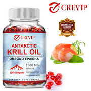 Antarctic Krill Oil 1500 mg - Omega-3, EPA, DHA, Astaxanthin and Phospholipids