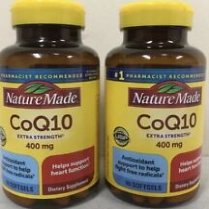 Nature Made CoQ10 Extra Strength 400 mg 90x2=180 Softgels Heart Lot Of 2