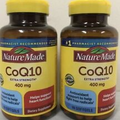Nature Made CoQ10 Extra Strength 400 mg 90x2=180 Softgels Heart Lot Of 2