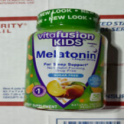 VitaFusion Kids Melatonin For Sleep Support Sugar Free Topical Peach 50 Gummies