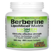 Natural Factors, Berberine LipoMicel Matrix, 500 mg, 60 Softgels EXP)06/2026