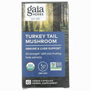 Gaia Herbs Turkey Tail Mushroom 40 Vegan Caps 03/26