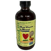 ChildLife Multi Vitamin & Mineral Natural Orange/Mango Flavor 8oz Exp 3/25