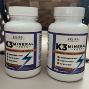 2 Pk. ZELSO K3 Mineral Keto Gluten-Free Advanced Weight Loss Pills for Men Women