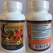 Potency 3X Plus Men Power Male Enhancer Enhancement Strength Treatment Pills