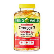 3 Fish Oil Heart General and Brain Health dietary supplement softgel, 1000 mg
