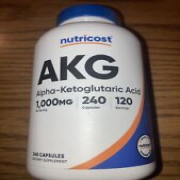 Nutricost AKG 1000mg 240 Caps Exp 8/26
