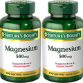 Nature's Bounty Magnesium Mineral Supplement for Bone,Muscle-400 ct,Pack 2,500mg