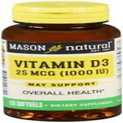 Mason Vitamin D 1000IU Softgels 120ct