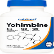 Yohimbine Hcl 5Mg, 120 Capsules - Gluten Free and Non-Gmo