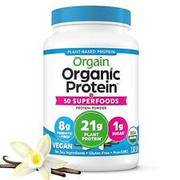 Organic Protein + Superfoods Powder, Vanilla Bean - 21g of Protein, Vegan, Pl...