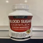 Toplux Blood Sugar Complex w/ Cinnamon, Chromium, & Mulberry 60 Caps Exp 4/26