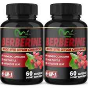 Berberine Supplement Plus Ceylon Cinnamon, Turmeric- Immune Function -