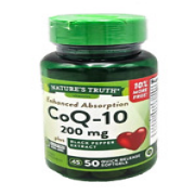 CoQ10 200 mg 50 Softgels Enhanced Absorption Plus Black Pepper Extract NEW