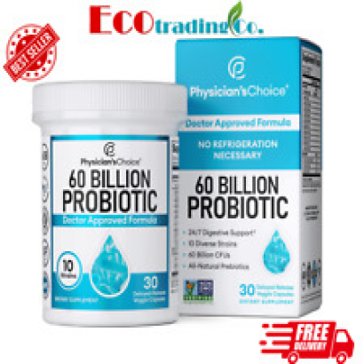 Physician'S CHOICE Probiotics 60 Billion CFU - 10 Diverse Strains + Organic Preb