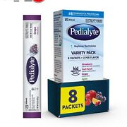Pedialyte Electrolyte Powder Packets, Variety Pack, Hydration Drink, 8 Single-R