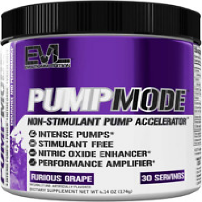 EVL Pumpmode Nitric Oxide Supplement - Nitric Oxide Booster Pump Pre Workout Pow