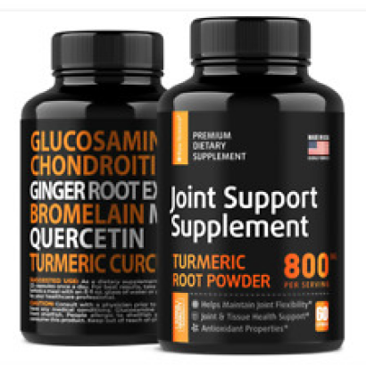 Joint Support Supplement with Turmeric Curcumin Glucosamine Chondroitin MSM Gin