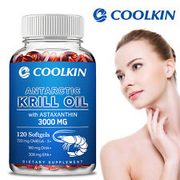 Antarctic Krill Oil 3000mg -Supports Cardiovascular,Brain,Joint and Heart Health