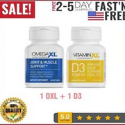 OmegaXL Joint Support Supplement - 60 Softgels & VitaminXL D3 High Potency Daily