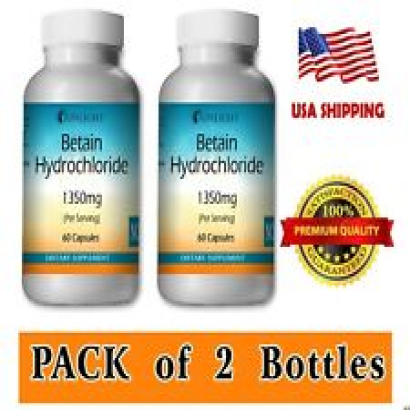 BETAINE HCL Capsules Pack Of 2 Gut Guardian, Digestive Health Support Free Ship
