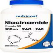 Nicotinamide 500mg , Anti-aging NAD Supplement, Energy Production, 240 Capsules.