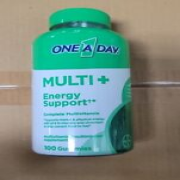 One A Day Multi+ Energy Support 100 Gummies Multivitamin Multimineral Supplement