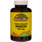 3 Pack Nature's Blend Niacin Timed Release Tablets, 500 mg, 300 Ct