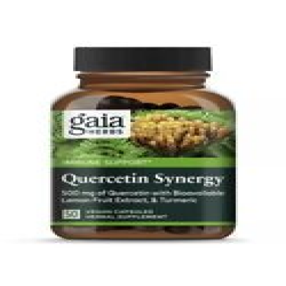 gaia HERBS Quercetin synergy IMMUNE SUPPORT 500 mg 50 VEGAN CAPSULES  BB:07/2026