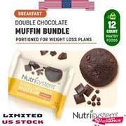Nutrisystem Double Chocolate Breakfast Muffins, Chocolate 7g Protein, 12 Count