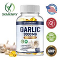 Odorless Garlic Capsules 3000mg - Heart Health, Cholesterol Levels Support