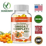 Omega-7 Complete 2000mg - for Skin, Hair,Nail Health - Organic Sea Buckthorn Oil