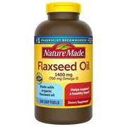 Nature Made Flaxseed Oil 1400 mg SOFTGELS Heart Health 300 ct. EXP: 08/25