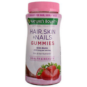 6 Pack Nature's Bounty Optimal Solutions With Biotin Hair, Skin & Nails Gummi...