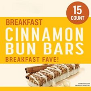 Cinnamon Bun Breakfast Bars for Weight Loss,15 Ct