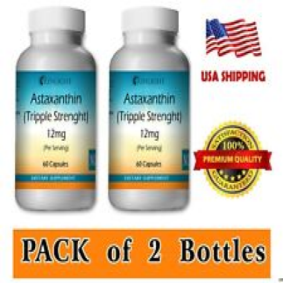 Astaxanthin Capsules 12mg Pack Of 2 Antioxidant for Radiant Health & Skin Glow