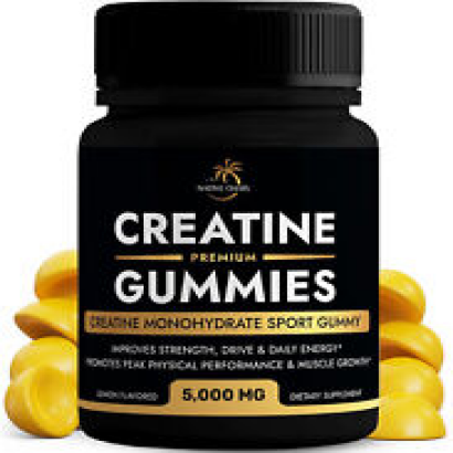 Native Oasis Premium Creatine Gummies - 5000mg - Lemon flavor - 60 ct - 11/2025