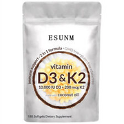Vitamin D3 K2 Supplement Softgels US
