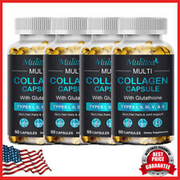 Multi Collagen Peptides-Type I,II,III,V,X Collagen Capsules Joint,Skin Health