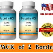 Berberine HCl Capsules 500mg Pack Of 2 Revitalize Your Wellness, Health Support