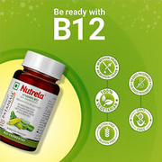 Nutrela Vitamin B12 Plant Based Supplement with Moringa and Aloevera 4 X 30 Caps