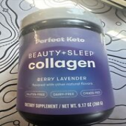 Perfect Keto Beauty & Sleep Collagen Berry Lavender 9.17 Oz New Sealed