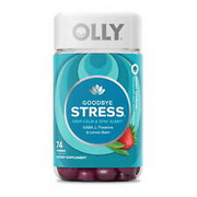 OLLY Goodbye Stress Gummy Supplement, L Theanine, Chamomile, Berry Verbena,74 Ct