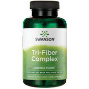 Swanson Tri-Fiber Complex - Digestive Health Supplement Made with Psyllium, Oat Bran, &' Apple Pectin - (100 Capsules)